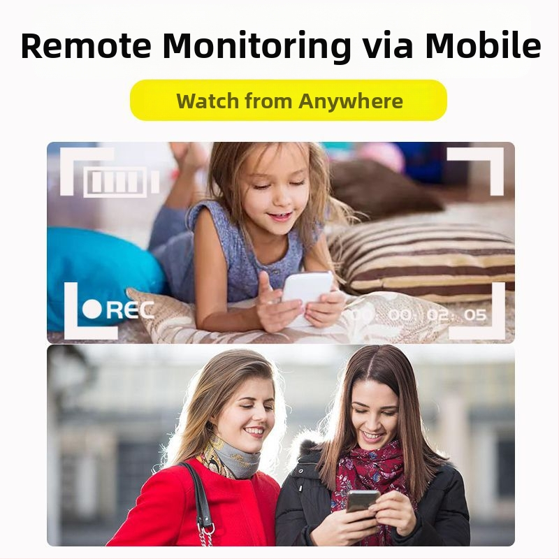 Cameră de supraveghere cu vedere nocturnă, stocare pe card TF, obiectiv ultralarg, suport aplicație mobilă, 1 canal