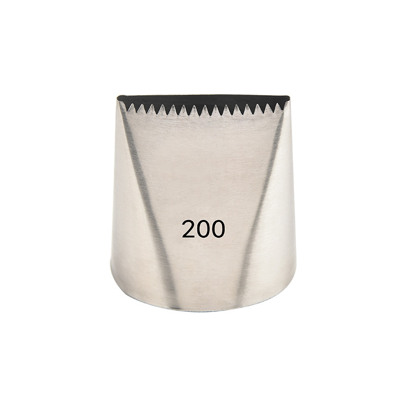 Slastičarska cijev za ukrašavanje s jednim nazubljenim zubom, 304 nehrđajući čelik, alat za pečenje