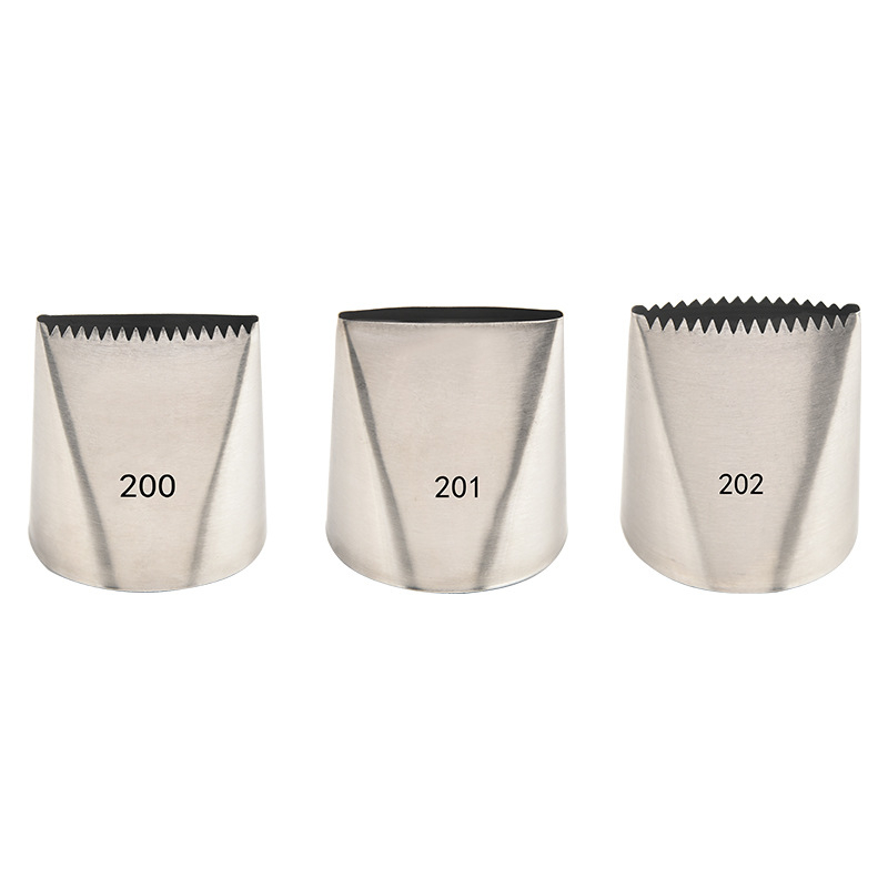 Slastičarska cijev za ukrašavanje s jednim nazubljenim zubom, 304 nehrđajući čelik, alat za pečenje