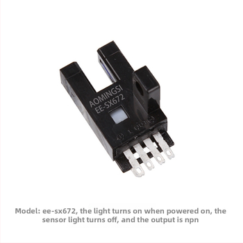 Comutator fotoelectric EE-SX672, senzor infraroșu 5 mm, timp de răspuns 0,1 ms, 24 V, terminale de sudare, pentru echipamente mecanice