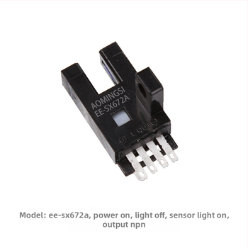 Comutator fotoelectric EE-SX672, senzor infraroșu 5 mm, timp de răspuns 0,1 ms, 24 V, terminale de sudare, pentru echipamente mecanice