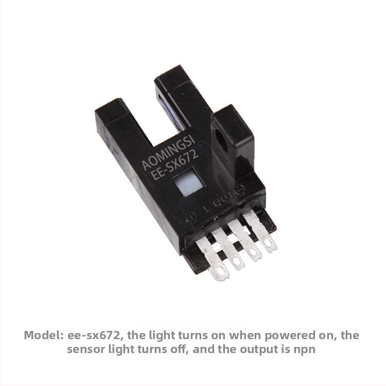 Comutator fotoelectric EE-SX672, senzor infraroșu 5 mm, timp de răspuns 0,1 ms, 24 V, terminale de sudare, pentru echipamente mecanice