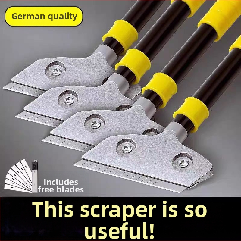 Viacúčelový škrabka-čistiaci nástroj – odstraňovanie lepidla a spár, pre sklo, podlahy a mramor