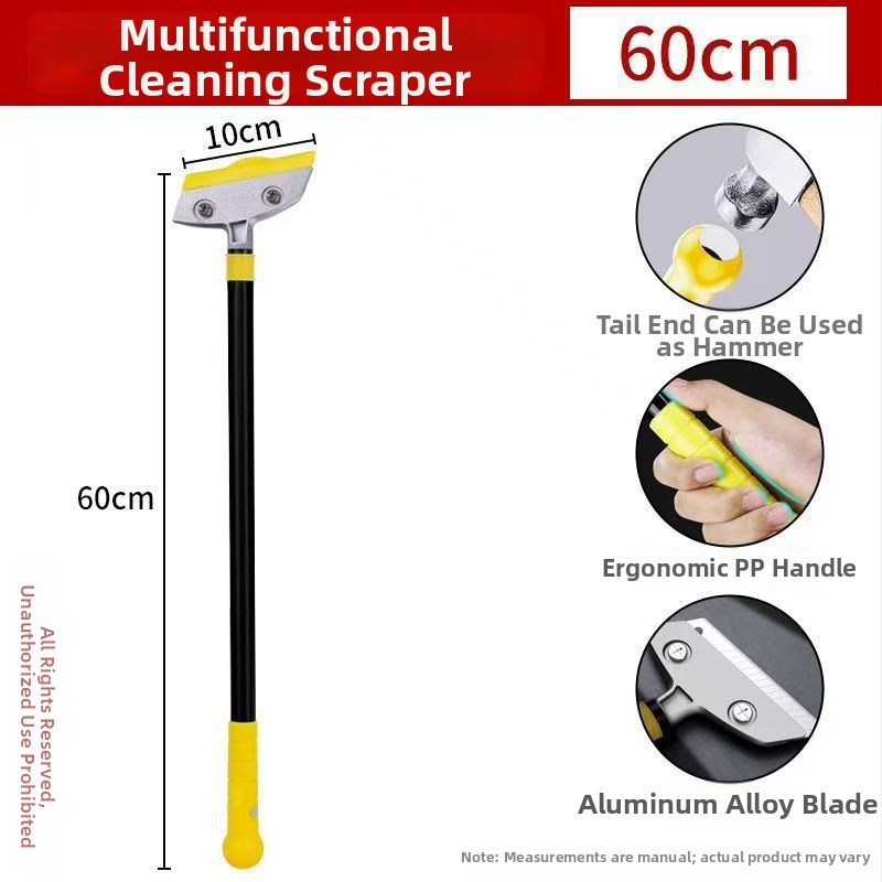 Viacúčelový škrabka-čistiaci nástroj – odstraňovanie lepidla a spár, pre sklo, podlahy a mramor