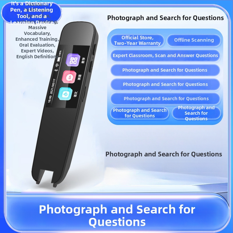 Creion cititor inteligent A12 – scanare offline cu traducere, dicționar de lectură, 5V, baterie Li-ion reîncărcabilă, carcasă din plastic