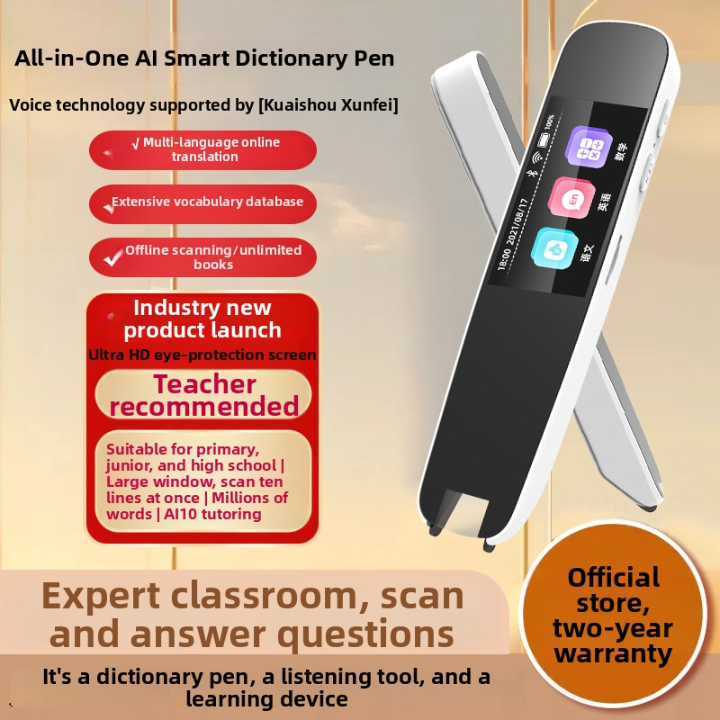 Creion cititor inteligent A12 – scanare offline cu traducere, dicționar de lectură, 5V, baterie Li-ion reîncărcabilă, carcasă din plastic