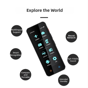 Inteligentný hlasový prekladač s Androidom, Bluetooth, bezdrôtový dosah 2 m, offline preklad, preklad fotiek