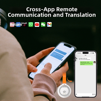 Dispozitiv de traducere vocală și video între aplicații cu suport magnetic - Model Q9, compatibil Android/iOS, Bluetooth, rază de 10 m