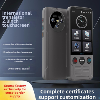 Traducător AI portabil cu Wi-Fi, Android OS, ecran tactil, Bluetooth, rază de 10 m, traducere offline