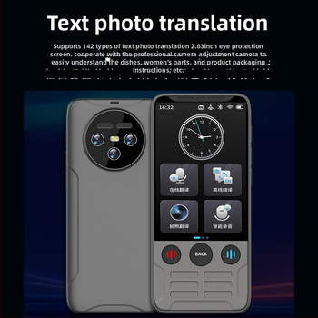 Traducător AI portabil cu Wi-Fi, Android OS, ecran tactil, Bluetooth, rază de 10 m, traducere offline