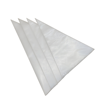 Egyszer használatos PE díszítő zacskó, vastított kivitelben, krém és tortadíszítéshez, alkalmas bébiételekhez.