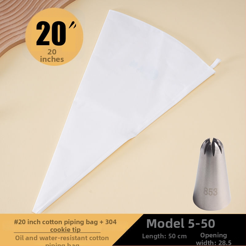 Poșă de decor pentru patiserie din bumbac îngroșat - rezistentă la apă și ulei, calitate alimentară comercială, LG, model 607264038251