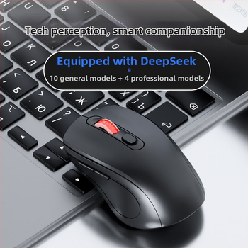 M3 mouse fără fir cu modul dual (2.4G + Bluetooth), AI chat și traducere cu un singur clic, 4000 DPI, 6 butoane, interfață USB, ergonomic