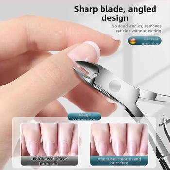 Set de unelte pentru manichiură cu tăietor pentru cuticule, instrument de împingere din oțel, pilă de unghii din sticlă nano, foarfecă pentru unghii și clește de unghii | Material: oțel inoxidabil | Model: B004 | Stil: Portabil | Brand: Yitianxia