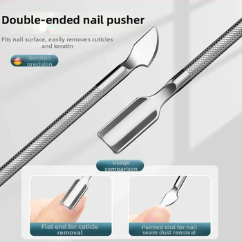 Set de unelte pentru manichiură cu tăietor pentru cuticule, instrument de împingere din oțel, pilă de unghii din sticlă nano, foarfecă pentru unghii și clește de unghii | Material: oțel inoxidabil | Model: B004 | Stil: Portabil | Brand: Yitianxia
