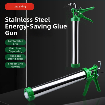 Pistol de lipit universal, cu dublă funcție, mecanism rotativ și oprire automată a lipei, corp din oțel inoxidabil, pentru lipiri de sticlă și adezivi structurali