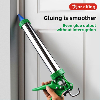Pistol de lipit universal, cu dublă funcție, mecanism rotativ și oprire automată a lipei, corp din oțel inoxidabil, pentru lipiri de sticlă și adezivi structurali