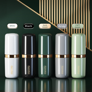 Heyou Set putničkih čašica za ispiranje usta i čašica za četkicu – PP, prijenosno, s otiskom logotipa, dar