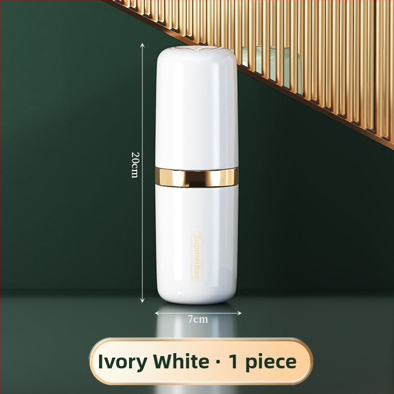 Heyou Set putničkih čašica za ispiranje usta i čašica za četkicu – PP, prijenosno, s otiskom logotipa, dar