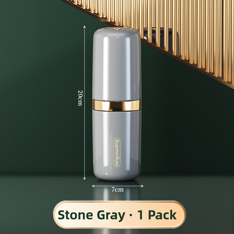 Heyou Set putničkih čašica za ispiranje usta i čašica za četkicu – PP, prijenosno, s otiskom logotipa, dar