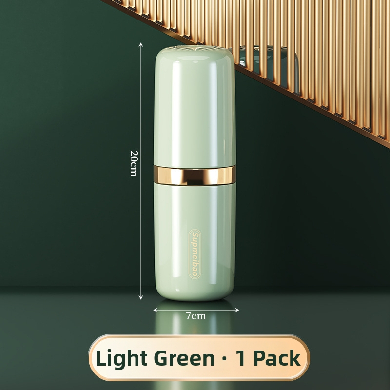 Heyou Set putničkih čašica za ispiranje usta i čašica za četkicu – PP, prijenosno, s otiskom logotipa, dar