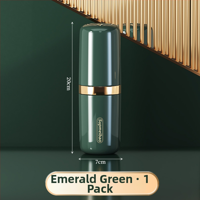 Heyou Set putničkih čašica za ispiranje usta i čašica za četkicu – PP, prijenosno, s otiskom logotipa, dar