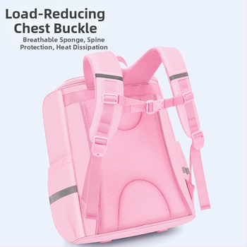 Rucsac școlar din material Oxford, impermeabil și rezistent la uzură, reduce încărcarea, cu curea cu pernă de aer