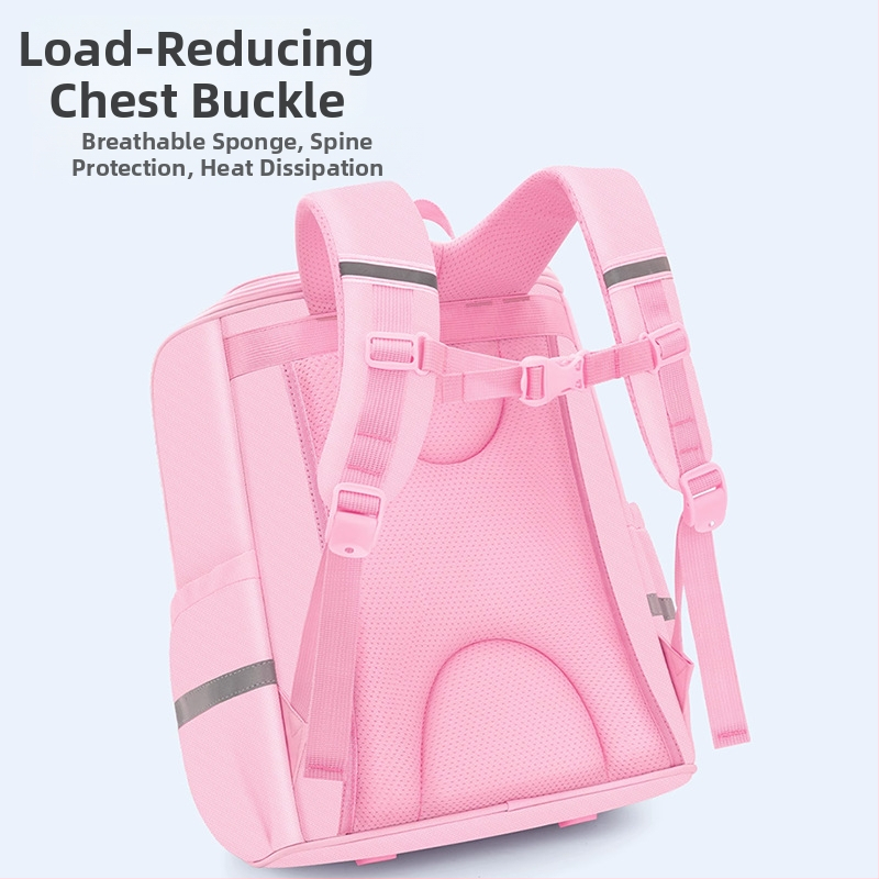 Rucsac școlar din material Oxford, impermeabil și rezistent la uzură, reduce încărcarea, cu curea cu pernă de aer