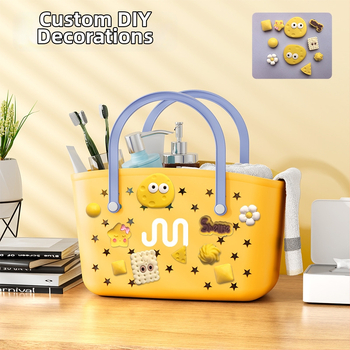 Κάδος αποθήκευσης μπάνιου – πλαστικός, φορητός, ορθογώνιος κάδος αποστράγγισης, για καλλυντικά και αλλαγή ρούχων, στυλ καρτούν γλυκό