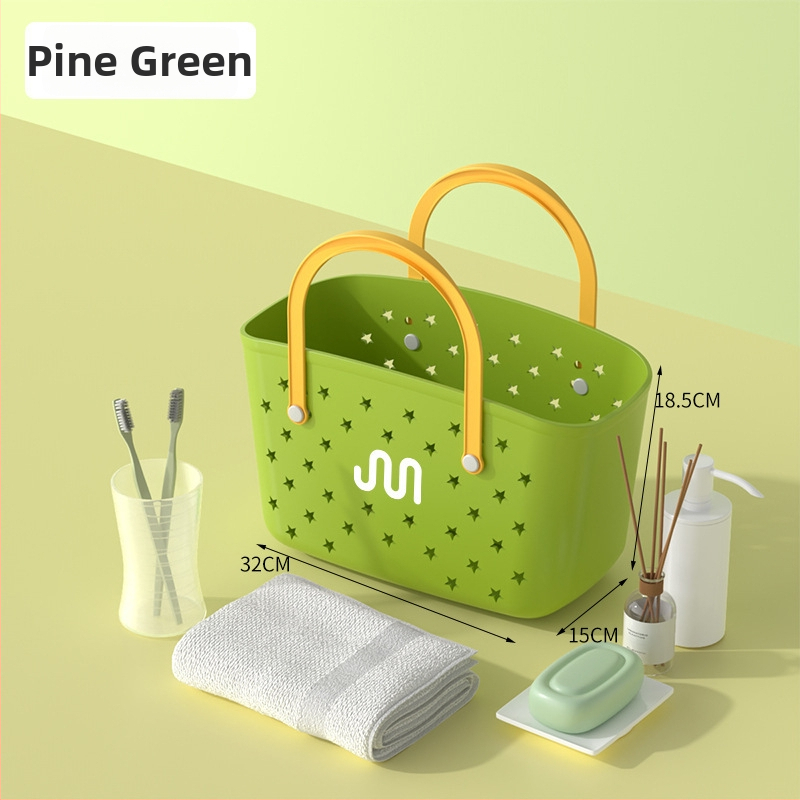 Κάδος αποθήκευσης μπάνιου – πλαστικός, φορητός, ορθογώνιος κάδος αποστράγγισης, για καλλυντικά και αλλαγή ρούχων, στυλ καρτούν γλυκό