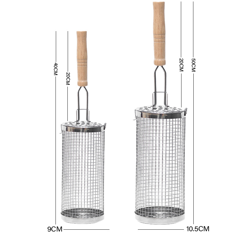 Κύκλικό κλουβί μπάρμπεκιου από ανοξείδωτο χάλυβα, φορητή σχάρα κάμπινγκ, ανθεκτικό στη σκουριά και εύκολο στον καθαρισμό