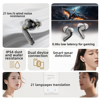 Edifier Lolli Pro5 căști adevărat wireless cu ANC și traducere AI – baterie de 4–8 ore, Bluetooth 6.0, IPX4 rezistente la apă