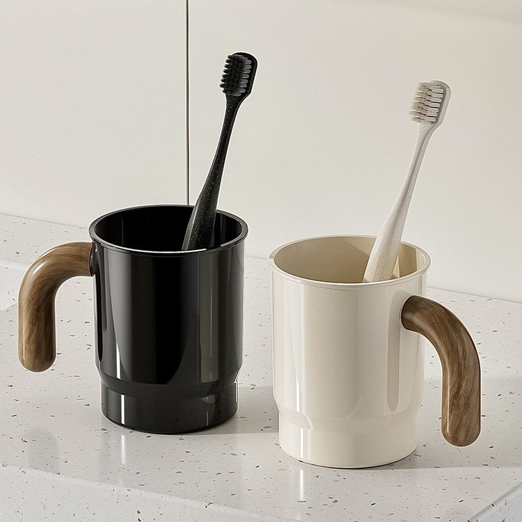 Cana pentru periuța electrică și clătarea gurii pentru baie și cămin, material cu floare de mătase, fără logo