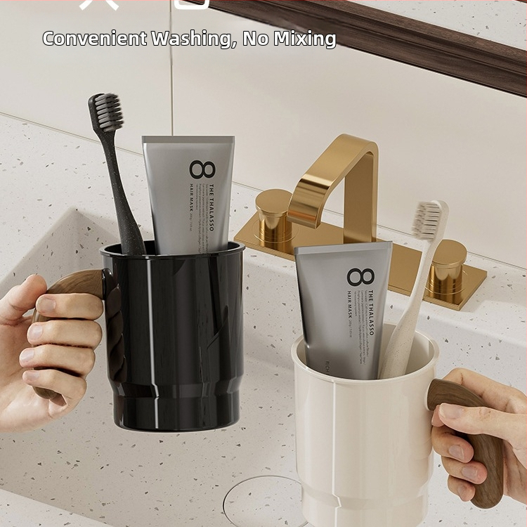 Cana pentru periuța electrică și clătarea gurii pentru baie și cămin, material cu floare de mătase, fără logo