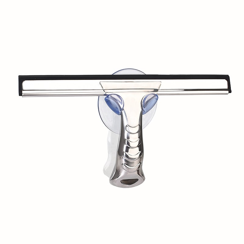 Ανοξείδωτη σκούπα καθαρισμού τζαμιών με γάντζο, μονής όψης, χειροκίνητο εργαλείο καθαρισμού οικιακής χρήσης