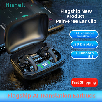 Căști de traducere Bluetooth cu interpretare în timp real, control prin atingere, traducere foto și voce, rază de 10 m, BT600
