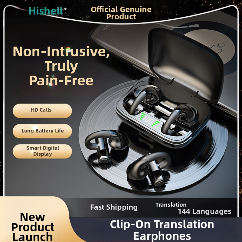 Căști de traducere Bluetooth cu interpretare în timp real, control prin atingere, traducere foto și voce, rază de 10 m, BT600