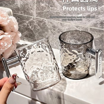 Suport pentru periuțe de dinți și cupă pentru apă de gură, din plastic, pentru uz casnic