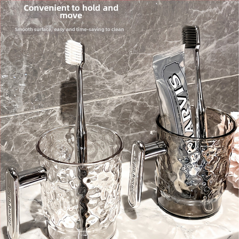 Suport pentru periuțe de dinți și cupă pentru apă de gură, din plastic, pentru uz casnic
