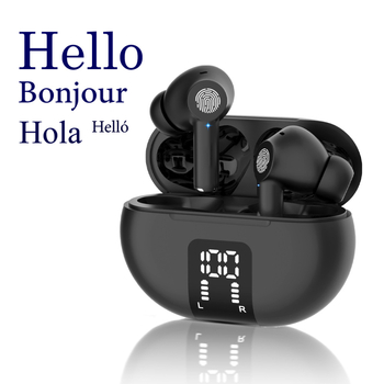 Căști Bluetooth de traducere M10 – 144 de limbi, traducere simultană în timp real, voce și text pentru întâlniri
