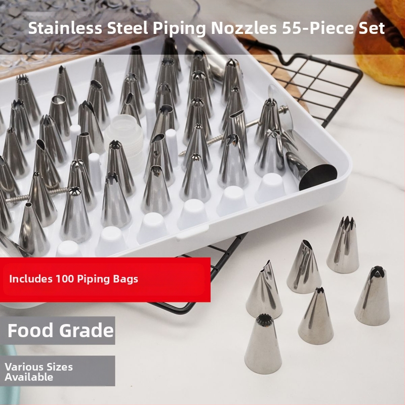 Set complet de duze pentru decorare cu pungă pentru cofetărie și decorare cremă; potrivit pentru hrana bebelușilor; Brand Unique