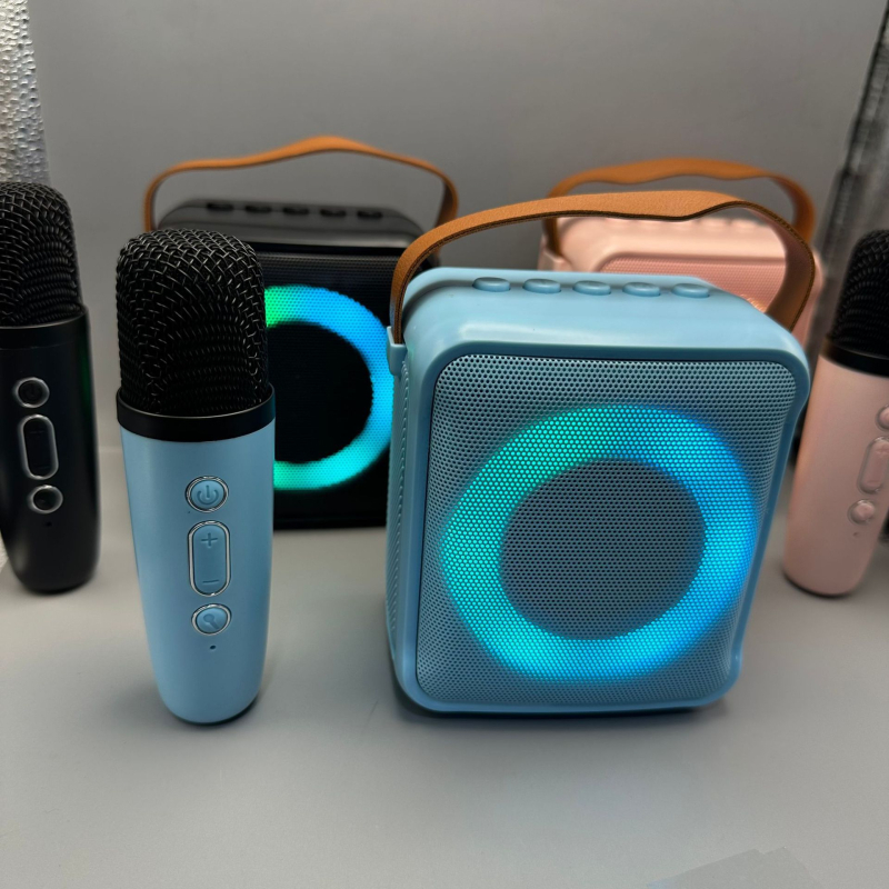 RK01 Bluetooth karaoke zvučnik s ugrađenim mikrofonom, 5W izlaz, Bluetooth 5.3, baterija 1000–1200mAh, 100Hz–20kHz, domet 15 m