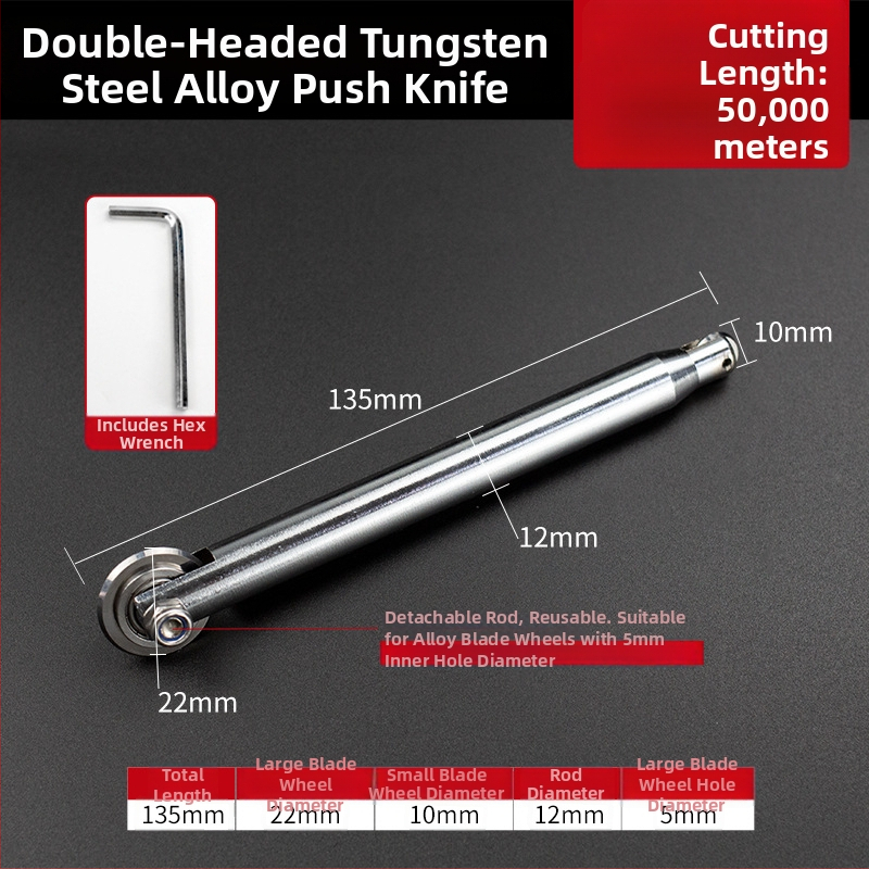 Cuțit cu roller pentru sticlă pentru tăierea plăcilor – cap de tăiere manual, utilizare casnică, Dane Tools