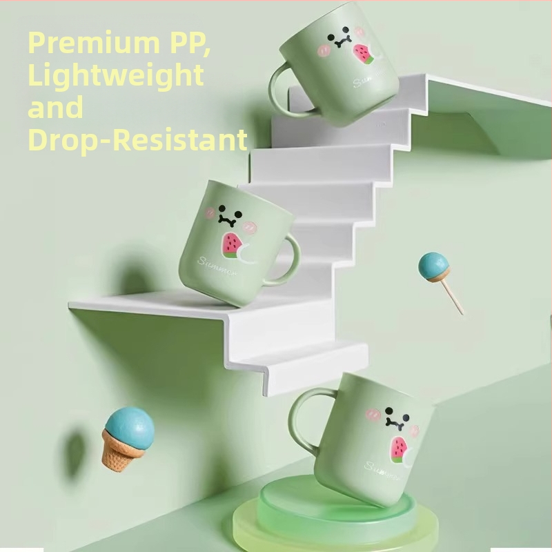 Pahar de clătire pentru copii, design îngroșat cu personaje desenate, set familial, material PP, fără personalizare