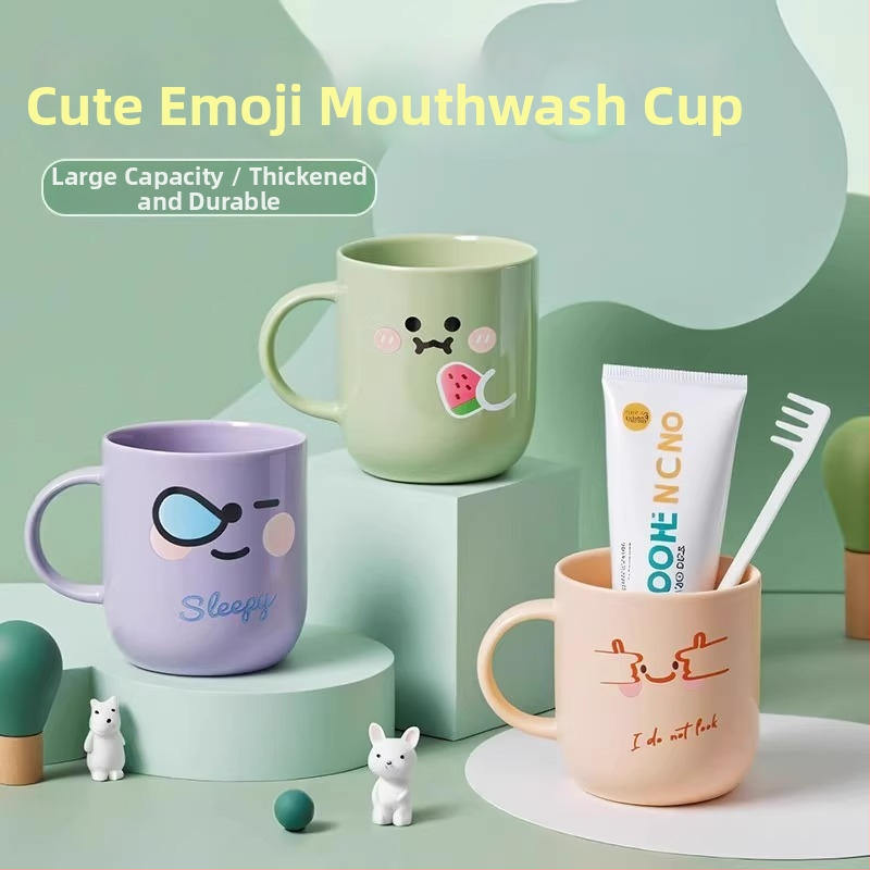 Pahar de clătire pentru copii, design îngroșat cu personaje desenate, set familial, material PP, fără personalizare