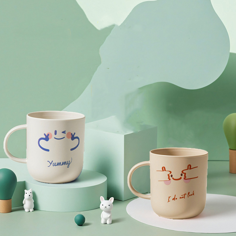 Pahar de clătire pentru copii, design îngroșat cu personaje desenate, set familial, material PP, fără personalizare