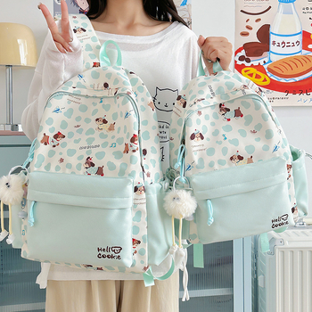 Unisex školski ruksak s karikaturnim dizajnom, kampus stil, Oxford tkanina, podstava poliester, proljeće 2025