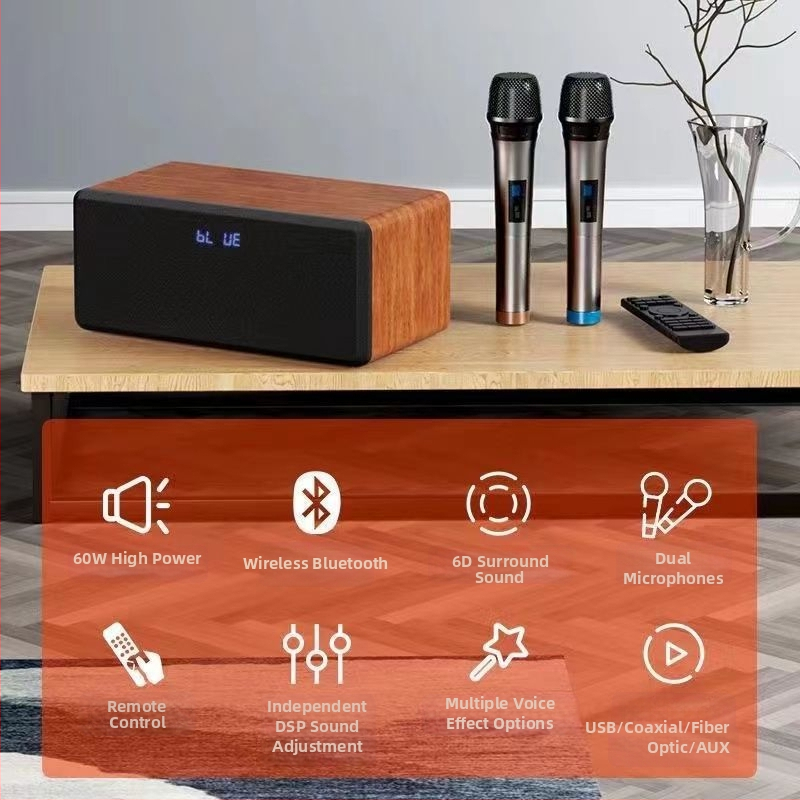 Sistem karaoke all-in-one pentru casă, cu conectare la TV, amplificare, fără afișaj, fără wireless