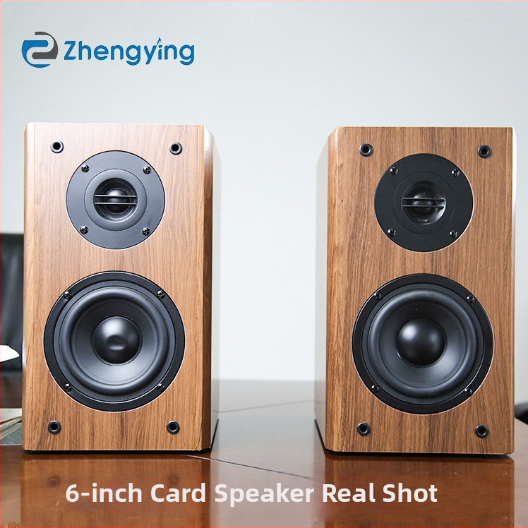 Boxă desktop HiFi cu tweeter din mătase, 2.1 canale, cabinet din lemn, 4 difuzoare cu horn, sunet 3D Surround/Dolby Digital/Virtual Surround