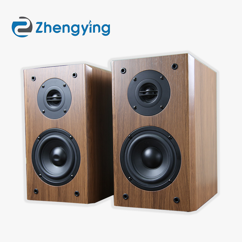 Boxă desktop HiFi cu tweeter din mătase, 2.1 canale, cabinet din lemn, 4 difuzoare cu horn, sunet 3D Surround/Dolby Digital/Virtual Surround